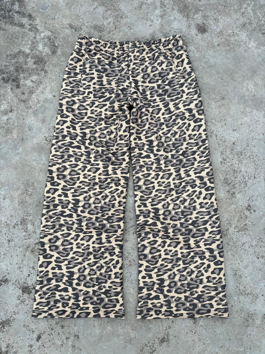 Reversible leopard pants