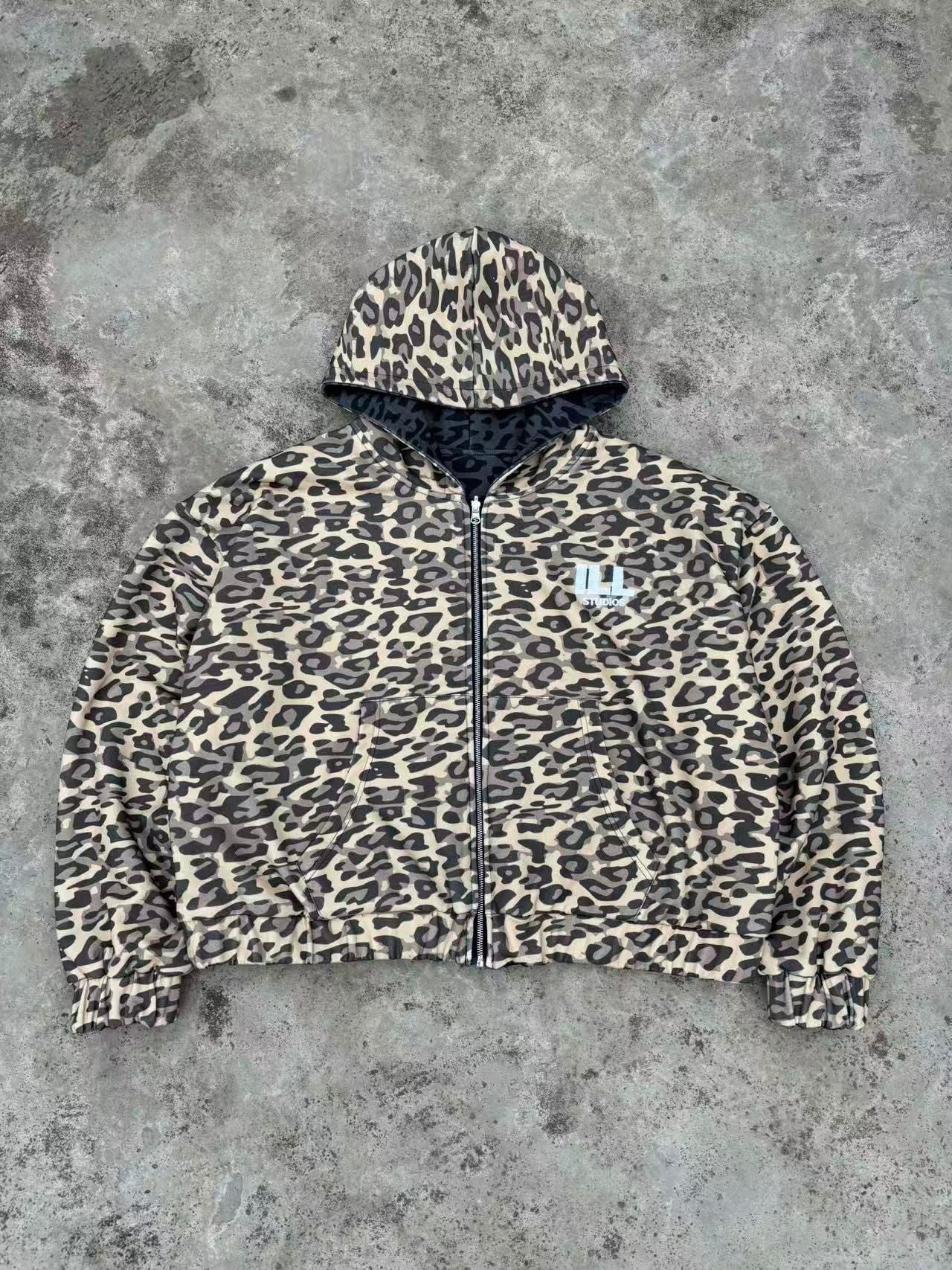 Reversible leopard jacket
