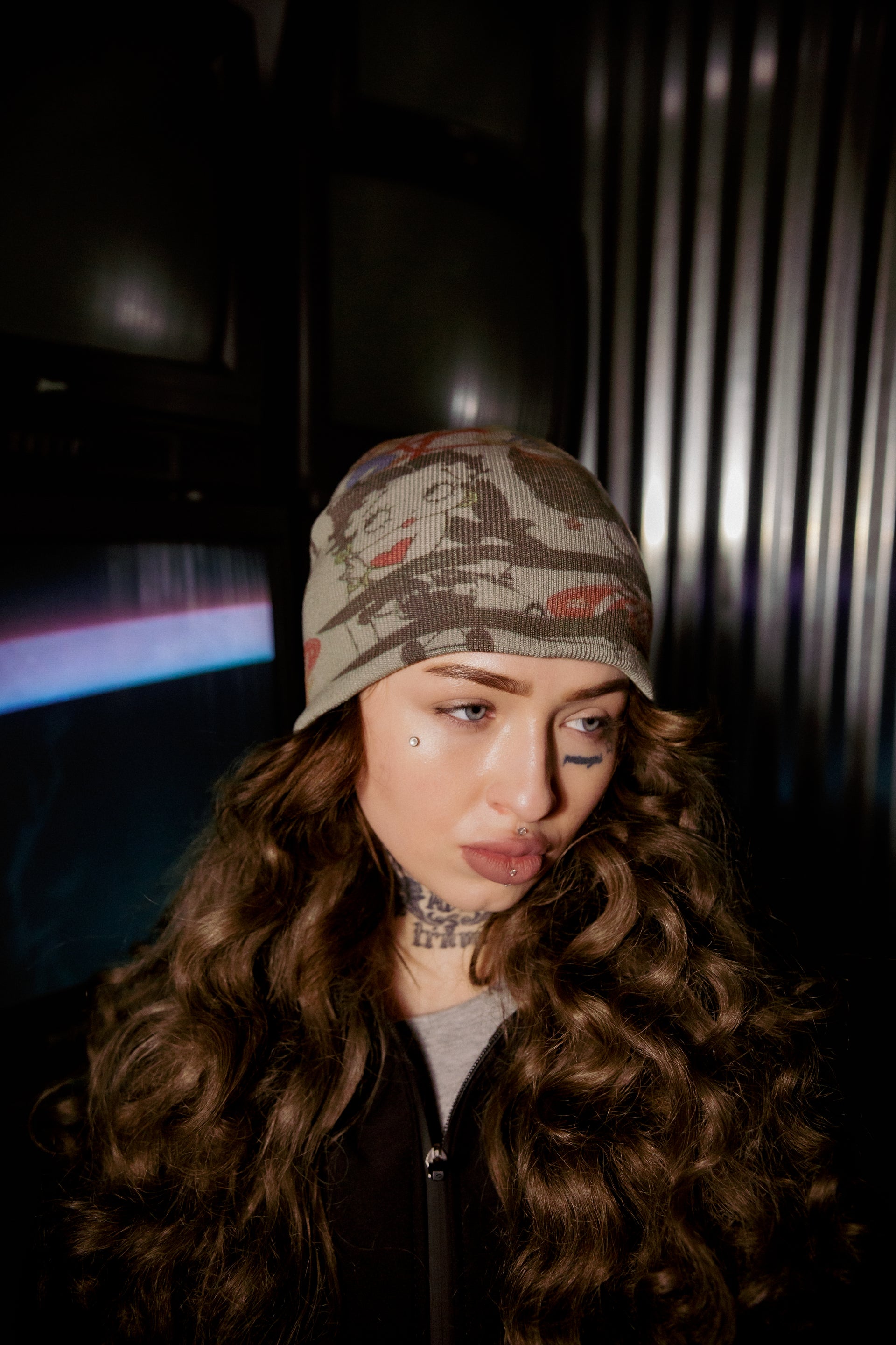 TATTOO BEANIE (ASH GREEN)