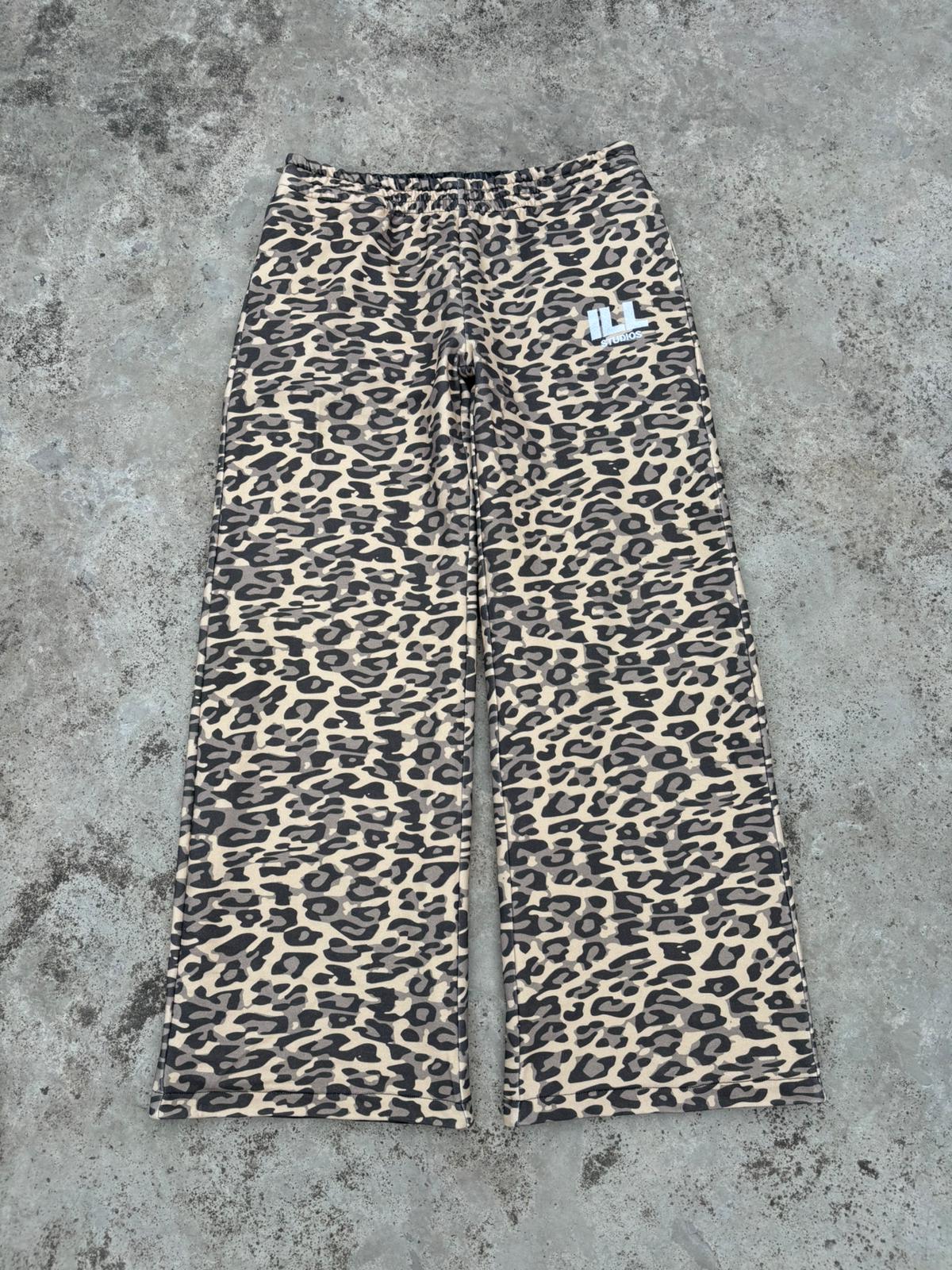 Reversible leopard pants