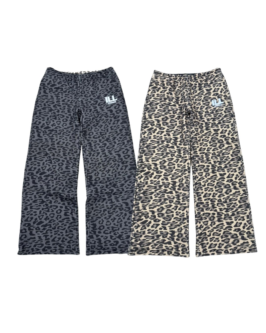 Reversible leopard pants