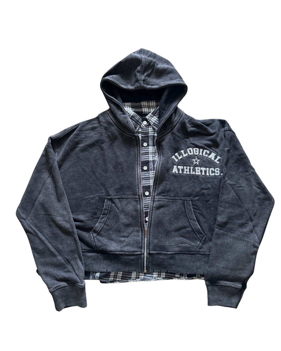 ATHLETICS PLAID HOODIE